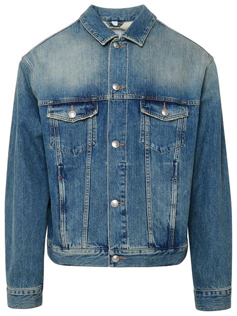 giacca burberry blu|burberry Harlan blue denim jacket available on .